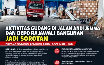 Aktivitas Gudang Depo Rajawali Bangunan di Jalan Andi Jemma Jadi Sorotan, Kepala Gudang Enggan Sebutkan Identitas