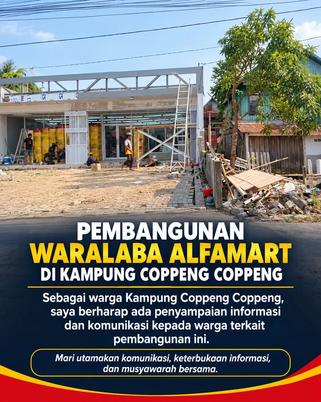 Pembangunan Alfamart di Coppeng-Coppeng Disorot, Pemerintah Pangkep Jangan Tutup Mata!