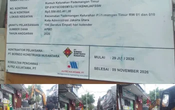 Hasil Kerja Kontraktor Sudin PRKP Jakut Sudah Hancur, Diduga Kasudinnya Nggak Tahu!