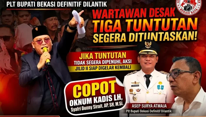 Asep Surya Atmaja Dilantik Jadi Bupati Bekasi Definitif, Koordinator Aksi Desak Penyelesaian Tiga Tuntutan Solidaritas Wartawan Se-Bekasi