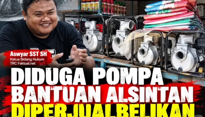 Diduga Bantuan Pompa Alsintan Merek Honda Diperjualbelikan Di Gowa. TRC Faktual Desak Dinas Pertanian Buka Suara