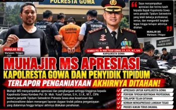 Terlapor Akhirnya Ditahan! Muhajir MS Angkat Jempol untuk Kapolresta Gowa dan Tipidum