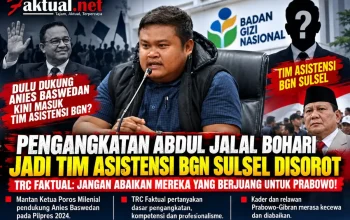 Dulu Berseberangan, Kini Masuk Tim Asistensi BGN? TRC Faktual Pertanyakan Kebijakan Pengangkatan Relawan Prabowo Kecewa, Abdul Jalal Bohari Dapat Posisi Tim Asistensi BGN Sulsel Jangan Lupakan Pejuang