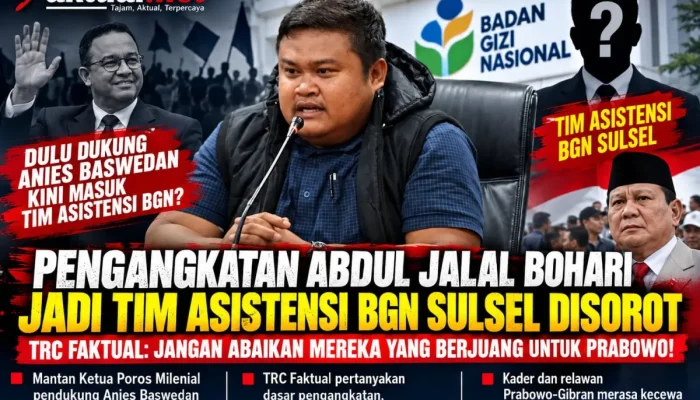 Kader Pejuang Prabowo Merasa Dianaktirikan! Pengangkatan Abdul Jalal Bohari di BGN Sulsel Jadi Sorotan