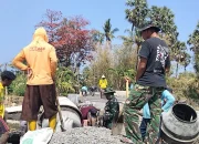 Gotong Royong Lanjutan Jembatan Garuda Gowa Sentuh Angka 80%