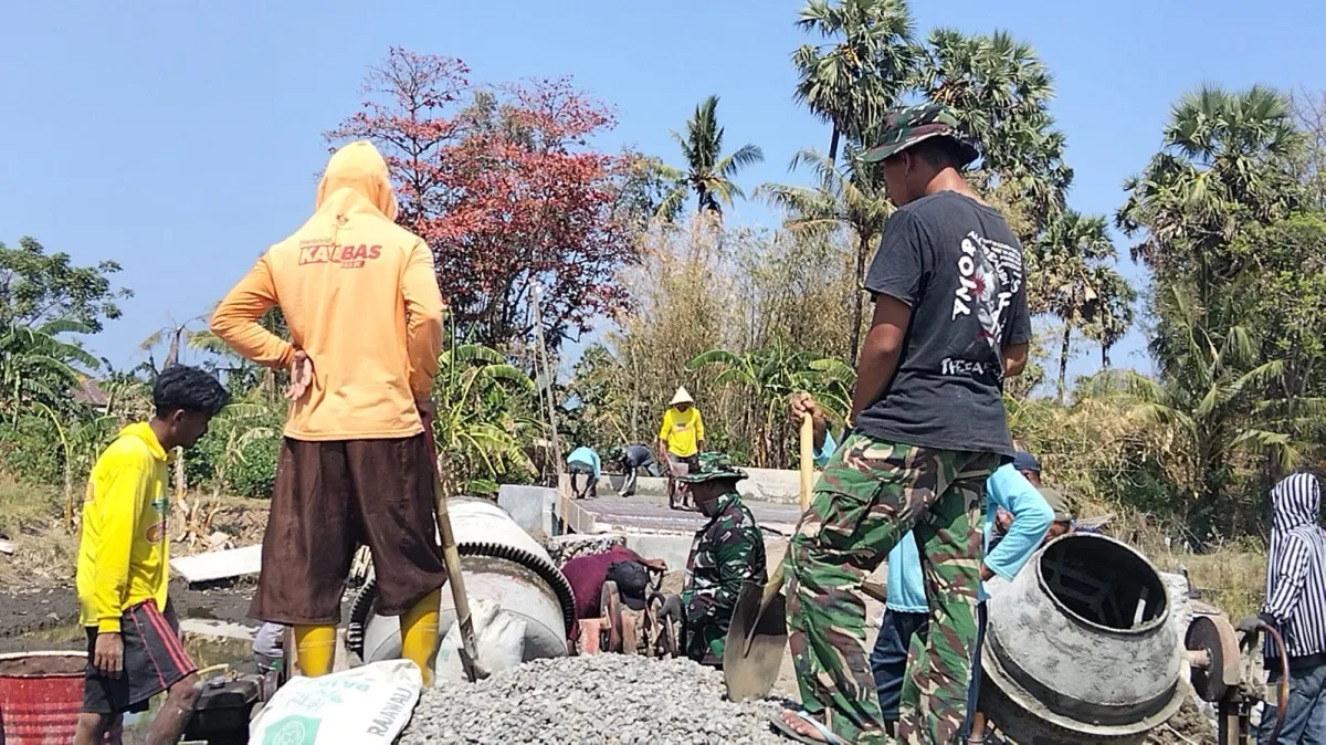 Gotong Royong Lanjutan Jembatan Garuda Gowa Sentuh Angka 80%