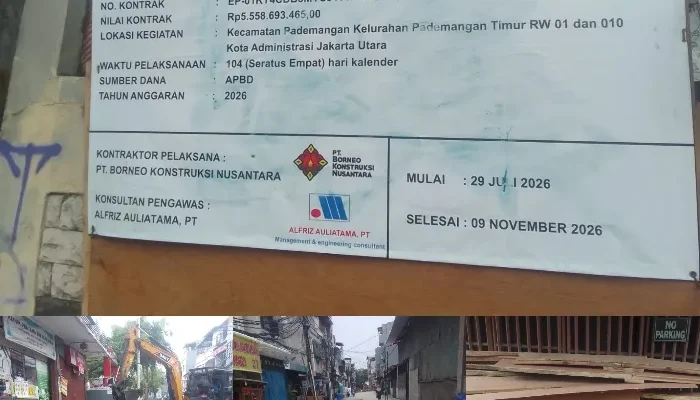 Sadis! Pemasangan U-ditch Di Kelurahan Pademangan Timur Jakut, Bar-Bar!