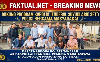 Implementasikan Program Kapolri Jenderal Suyudi Ario Seto, Kasat Narkoba Takalar AKP Asrullah Turun Langsung Rangkul Pemuda di Alun-Alun Makkatang