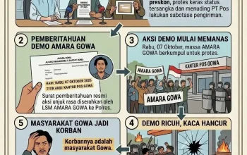 Kronologi Konflik Gowa: Aksi Demo di Kantor Pos Sungguminasa Berujung Dugaan Perusakan Fasilitas Publik