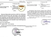 Surat edaran dan revisi penggalangan dana PMI Lurah Sukapura