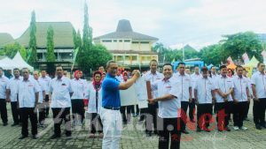 Ratusan Peserta Ikuti Gebyar Senam PMKI Jatim di Kampus Unitomo