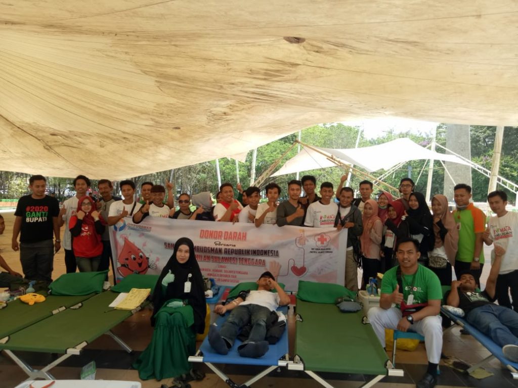 (ORI, MATA Ombudsman, PMI) Sultra Gelar Donor Darah