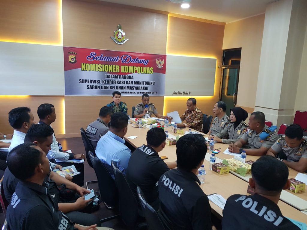 Kompolnas Apresiasi Respon Cepat Polda Aceh dalam Penanganan Pengaduan Masyarakat
