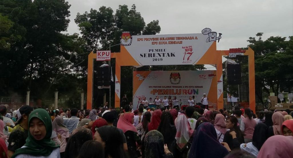 Melalui Pemilu Run, KPU Prov. Sultra Sosialisasikan Hari Pemungutan Suara Pemilu 2019