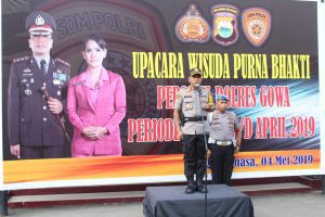 10 PERSONIL PENSIUN, POLRES GOWA GELAR UPACARA WISUDA PURNA BAKTI