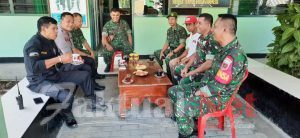 Kapolsek Pallangga Gowa  Silaturahmi ke Kantor Koramil 05 Pallangga