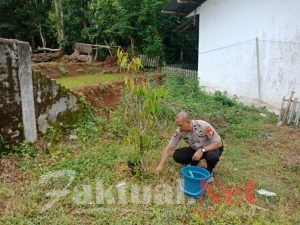 Peduli Penghijauan,Personil Polsek Bungaya Polres Gowa Rutin Melakukan Perawatan Tanaman