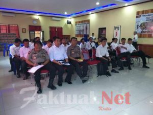 Kapolsek Tompobulu Polres Gowa Hadiri Sosialisasi Perkap 6 Tahun 2019 Tentang Penyidikan Tindak Pidana Di Aula Endra Darmalaksana Polres Gowa