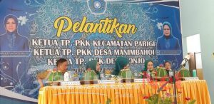 Kanit Intelkam Polsek Tinggimoncong Polres Gowa Menghadiri Pelantikan Ketua Pkk Desa Jonjo Dan Desa Manimbahoi