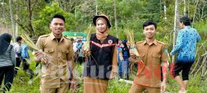 Antisipasi Terjadinya Bencana Tanah Longsor, Pemerintah Desa Manimbahoi Tanam Bibit Vetiver