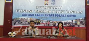 Tingkatkan Kualitas Kemampuan Personil, Kasat Lantas Polres Gowa Gelar Pelatihan TPTKP Laka