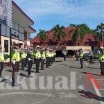 Rutinitas Sat Lantas Polres Gowa, Latih 12 Gerakan Pengaturan Lalin Dan Penguatan Fisik
