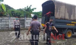 Pastikan Lokasi Pemakaman Korban COVID 19 Aman, Polres Gowa Bangun Pos Pengamanan.