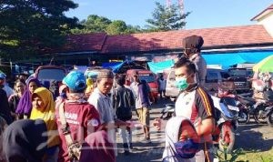 Antisipasi Penyebaran Covid-19, Kapolsek Parangloe Lakukan Himbauan DiPasar Bontojai