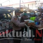 Dukung Program Kapolres Gowa, Jajaran Sat Lantas Polres Gowa Bagikan Sembako