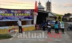 Kapolsek Pallangga Gowa Kontrol Posko Terpadu Penanganan Covid-19 Kelurahan Bontoramba