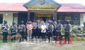 Kapolsek Tinggimoncong Gowa, Pimpin Apel Pelepasan Tugas Personil BKO Brimob Polda Sulsel