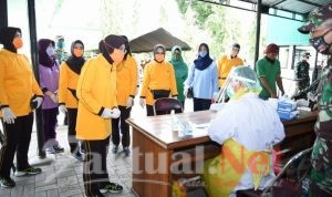 Dharma Pertiwi Daerah G Gelar Rapid Test Massal Disertai Pembagian Sembako