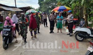 Sambangi Pasar Paku Desa Julubori, Kapolsek Bersama Danramil Beri Imbauan