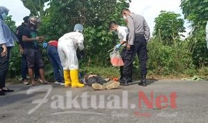 Sesosok Mayat Ditemukan Di Badan Jalan, Satreskrim Polres Gowa Gelar Olah TKP
