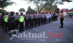 Hari Ketiga, Polres Butur siapkan 123 Personil Kawal Dua Cakada Mendaftar di KPU Butur