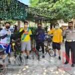 Sasar Komunitas Sepeda Lipat, Sat Lantas Polres Gowa Edukasi 4M Tangkal Covid-19