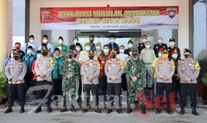 Polda Banten Bersama TNI, OKP dan Ulama Kompak Deklarasi Cinta Damai Tolak Anarkisme