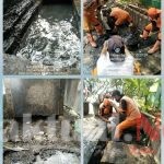 Bersih Bersih Saluran, Kelurahan Kelapa Gading Barat Angkat 250 Karung Lumpur