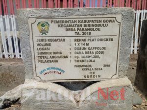 Kepala Desa Parangloe Diduga korupsi Anggaran Rehab platduicker