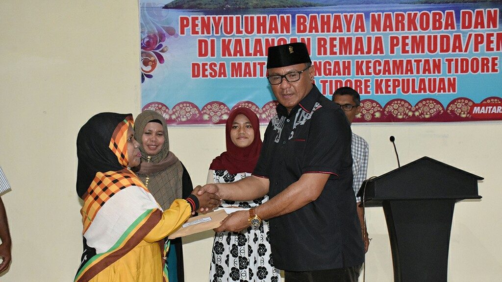 Gelar Sosialisasi Bahaya Narkoba Dan Miras,  Desa Maitara Tengah Dapat Apresiasi Dari Pemkot Tikep