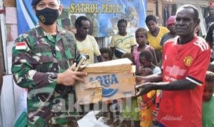 Peduli Warga Terdampak Covid-19, Satrol Lantamal XI Rutin Gelar Bakti Sosial