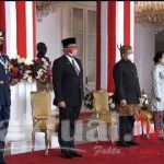Panglima TNI Hadiri Upacara Penurunan Bendera Merah Putih di Istana Negara