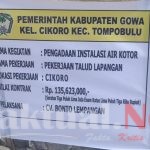 Akhirnya Papan Informasi Talud Lapangan di Kelurahan Cikoro Terpasang, Ternyata CV.Bontolempangan Pelaksananya