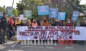 Maksimalkan Sosialisasi DPS, PPK dan PPS se-Kecamatan Maligano Turun ke Jalan
