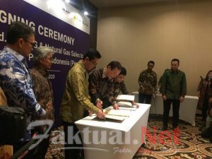 Nota Kesepahaman Suplai Gas PLN, Pupuk Indonesia dan Proyek LNG Abadi Ditandantangani di Jakarta