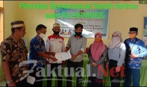 Desa Bontomanai Merupakan Desa Pertama Di Kecamatan Bungaya Yang Menyerahkan Aset Desa Ke Bumdes