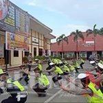 Jaga Imun Tubuh Personil, Sat Lantas Polres Gowa Rutin Senam Pagi