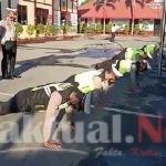 Sat Lantas Polres Gowa, Beri Sanksi Bagi Personil yang Terlambat Apel Pagi