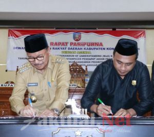 KUA-PPAS APBD Pemkab Konsel Tahun 2020 Disetujui DPRD